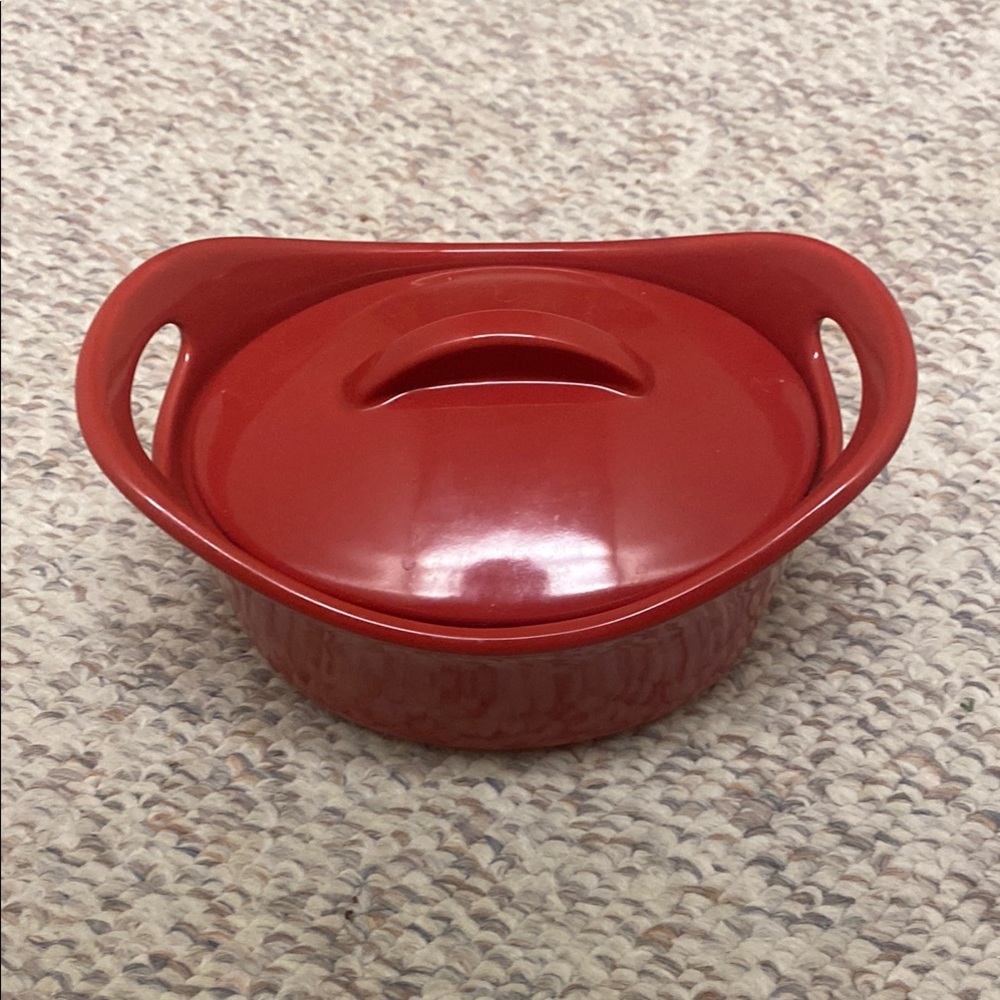 Red Ceramic Casserole Dish